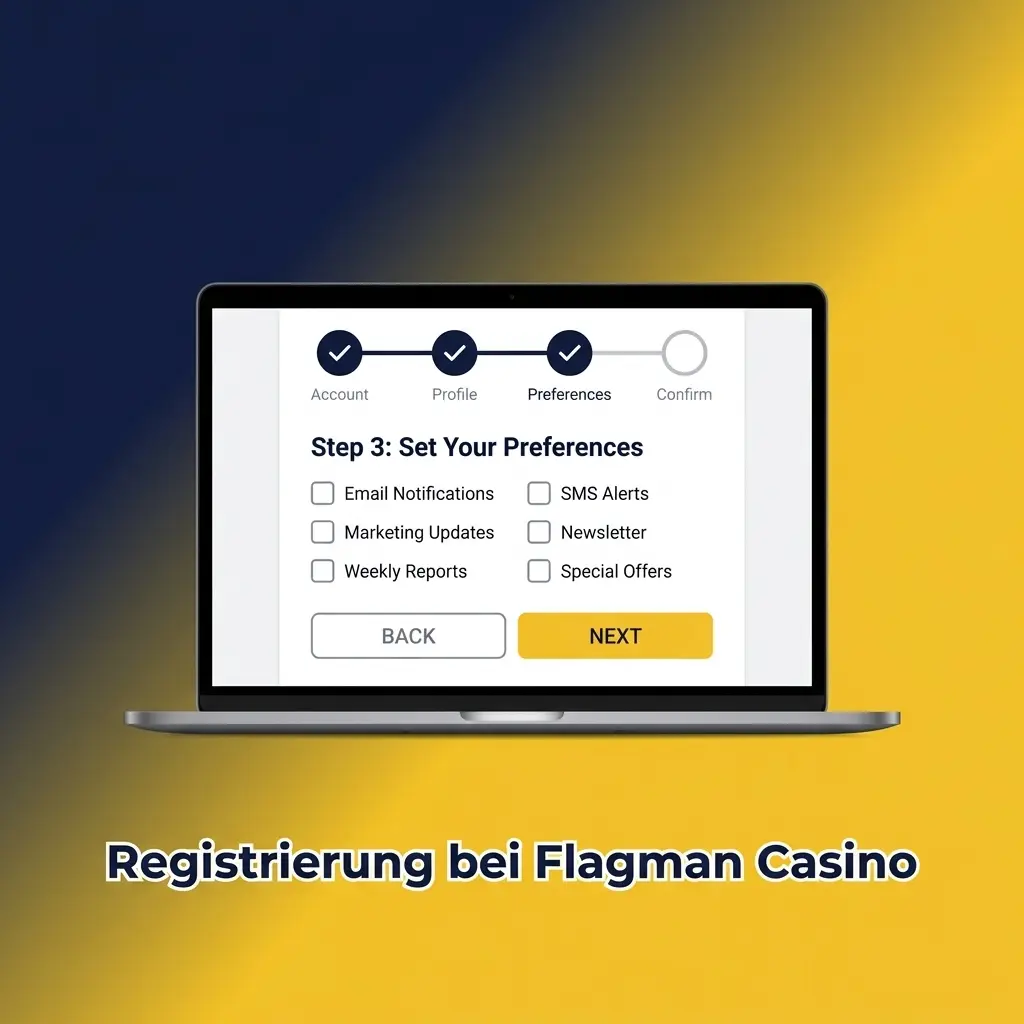Registrierungsseite bei Flagman Casino